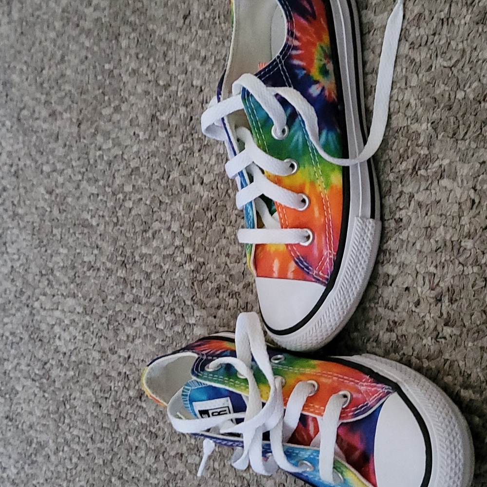 Multi color Converse Worn twice